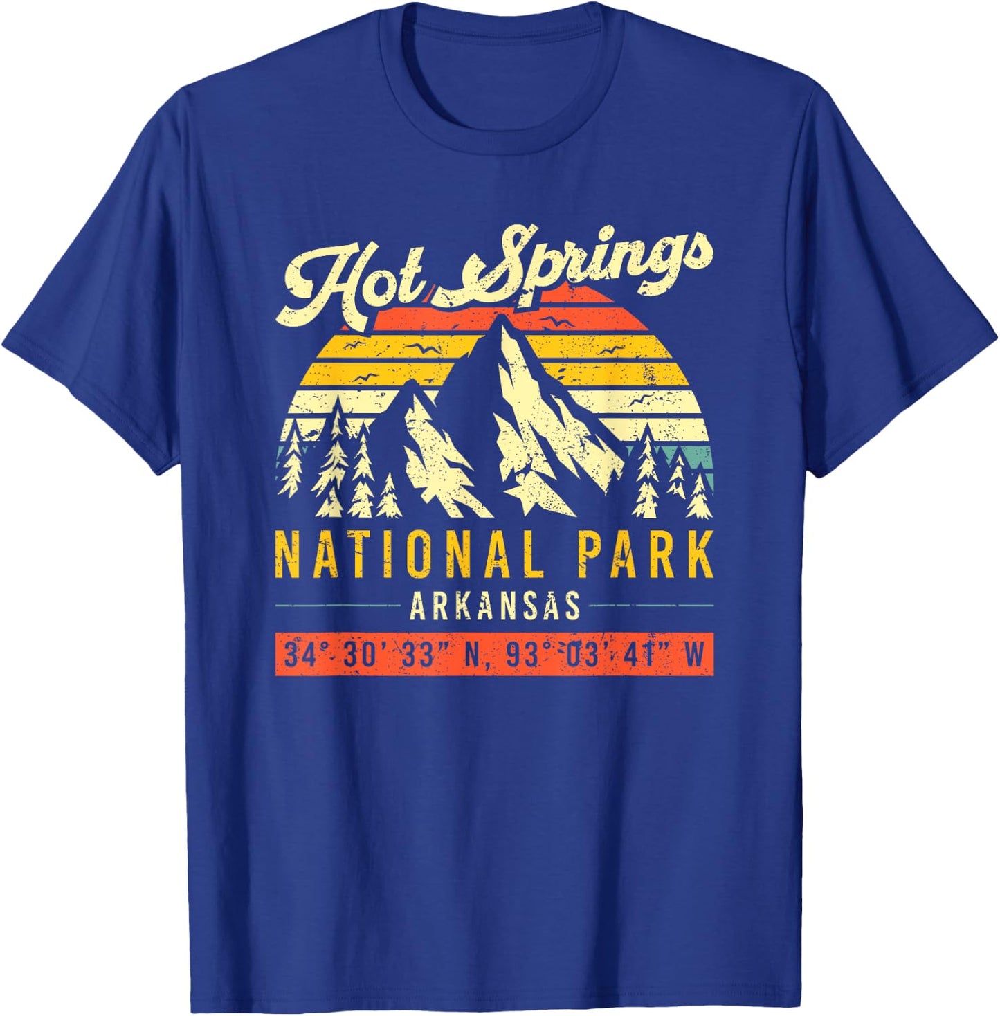 Hot Springs Vintage Retro Arkansas National Park T-Shirt - T-Shirt | Royal