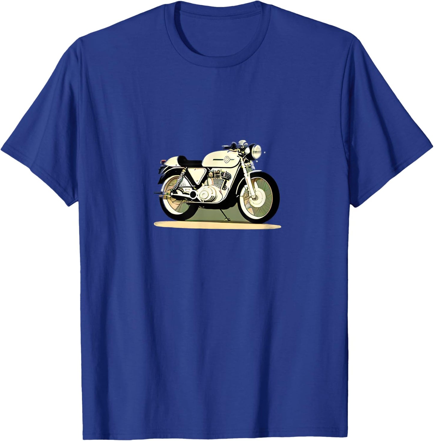 Vintage Cafe Racer Motorcycle Ride Bike Gift T-Shirt - T-Shirt | Royal