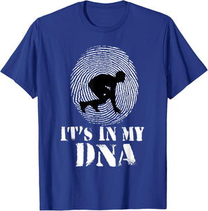 Running Sprint Track and Field It's in my DNA T-Shirt - T-Shirt | Royal