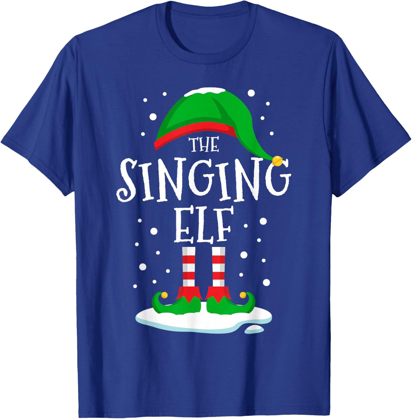 The Singing Elf Christmas Family Matching Xmas Singer Funny T-Shirt - T-Shirt | Royal