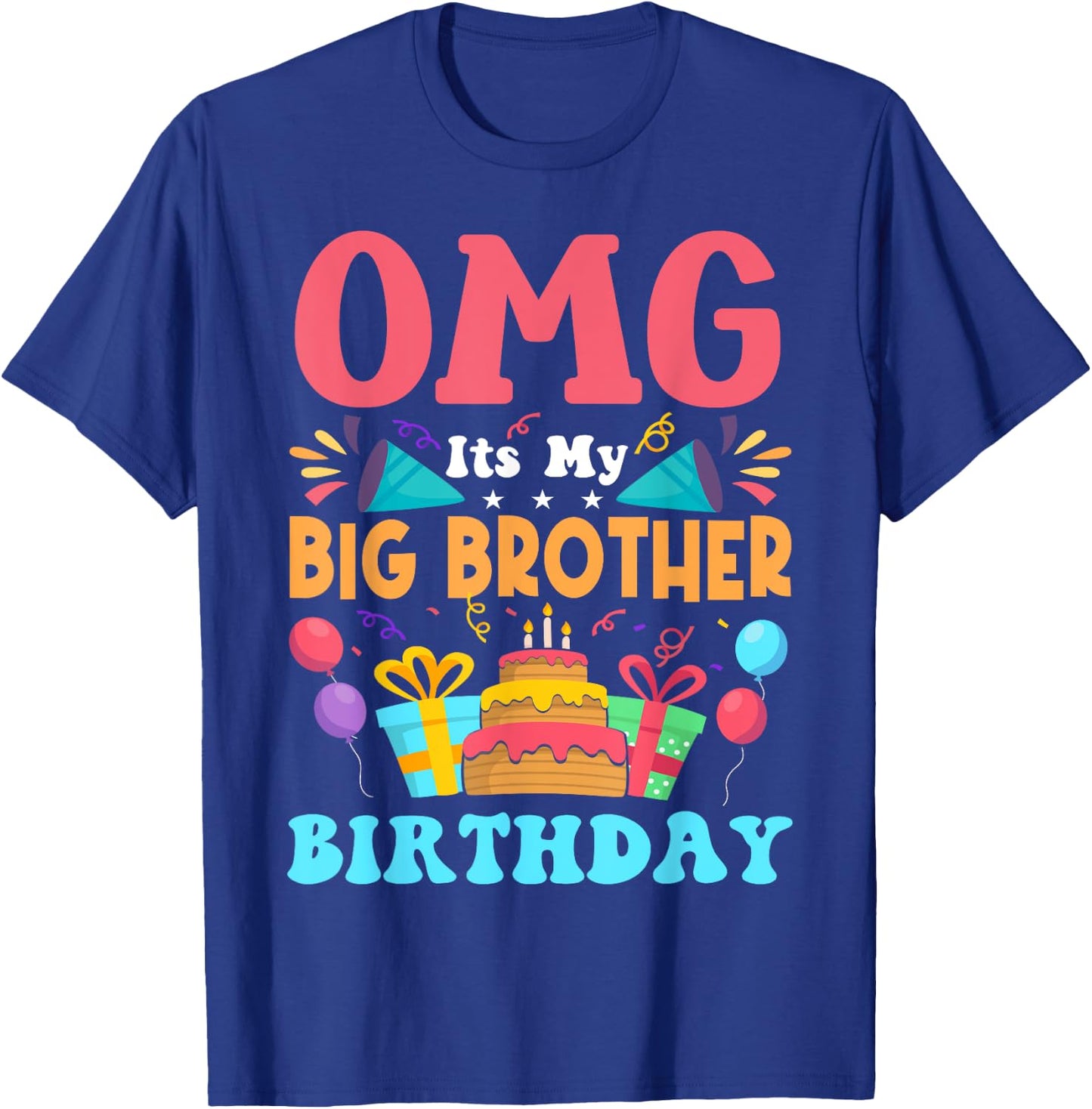 It's My Birthday Big Brother Gift Family Happy Birthday T-Shirt - T-Shirt | Royal
