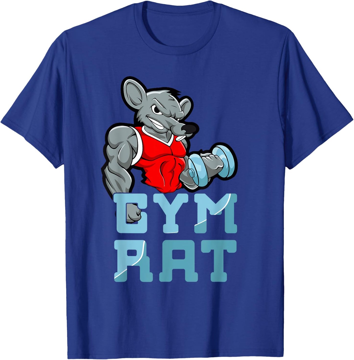 Gym Rat Fitness Bodybuilding Exercise Muscles Sport T-Shirt - T-Shirt | Royal