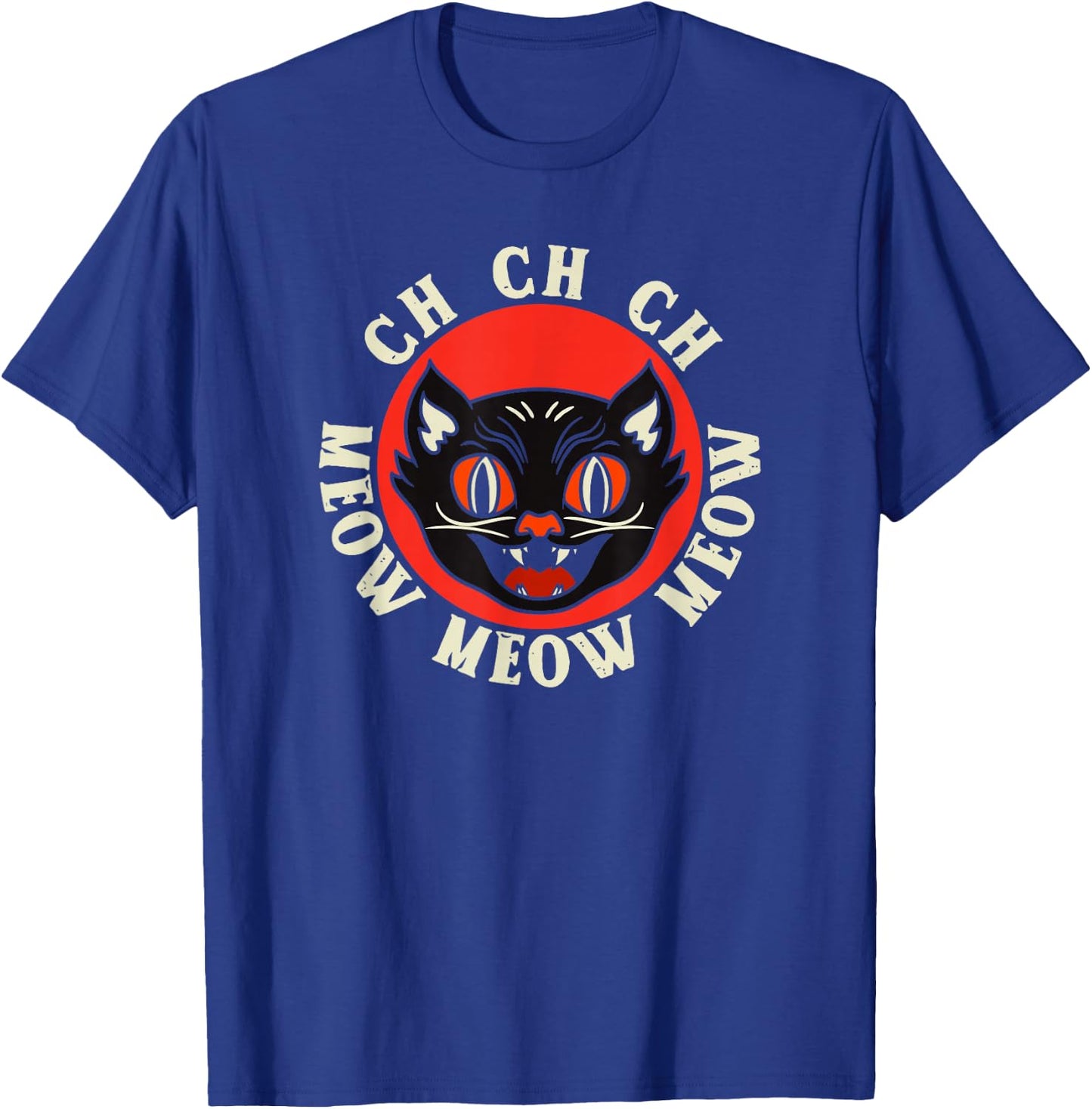 Ch Ch Ch Meow Meow Scary Friday Halloween T-Shirt - T-Shirt | Royal