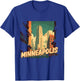 Minneapolis Retro Twin Cities Vintage US Cities Traveling T-Shirt - T-Shirt | Royal