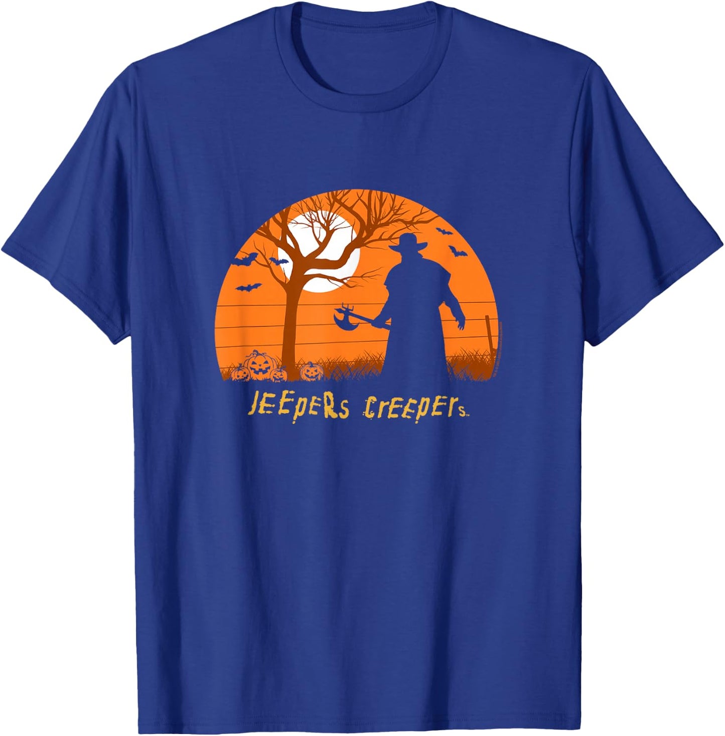 Jeepers Creepers Halloween Midnight Haunting Silhouette T-Shirt - T-Shirt | Royal
