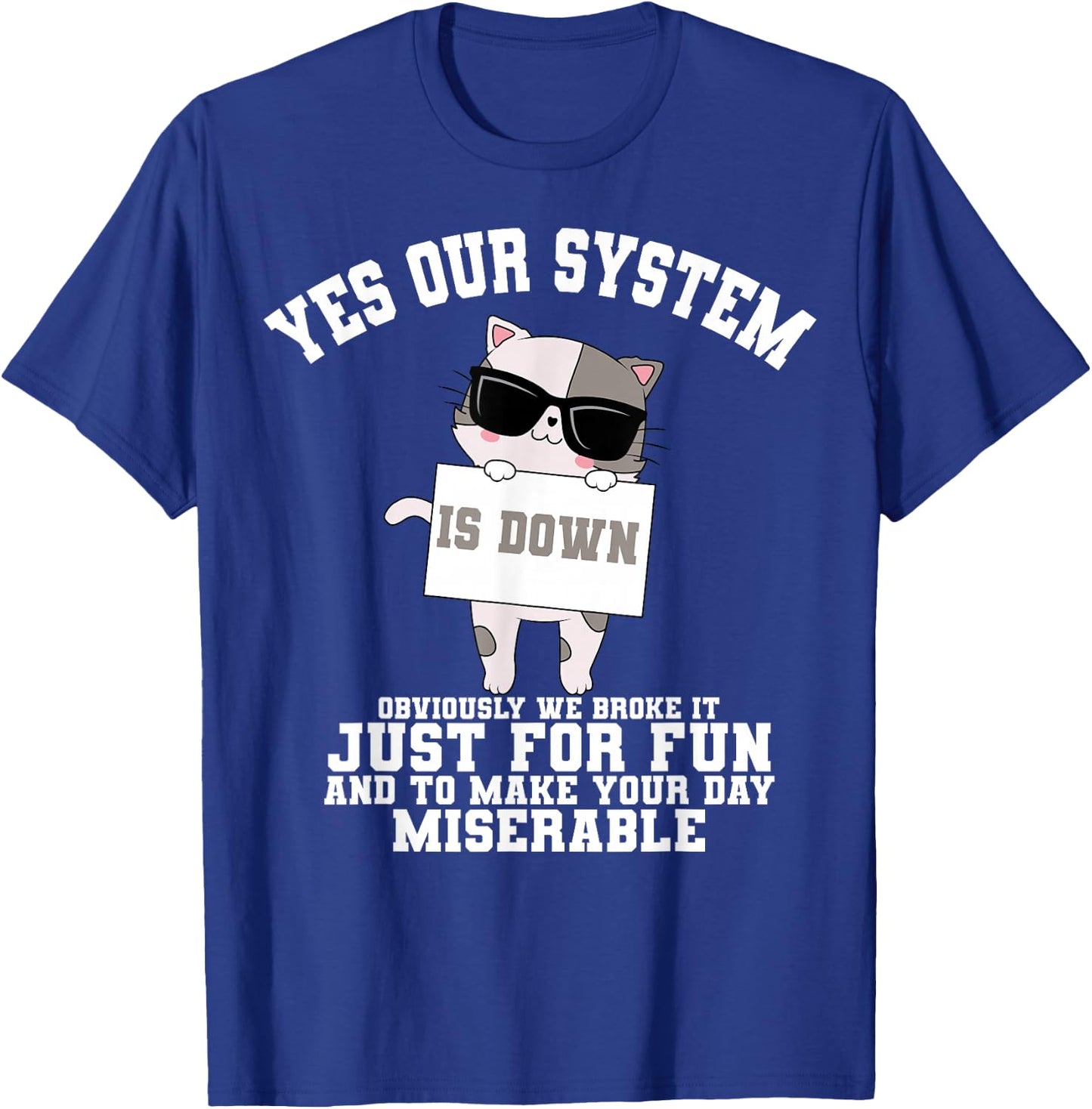 Tech Support Help Desk Information Technology Call Center T-Shirt - T-Shirt | Royal