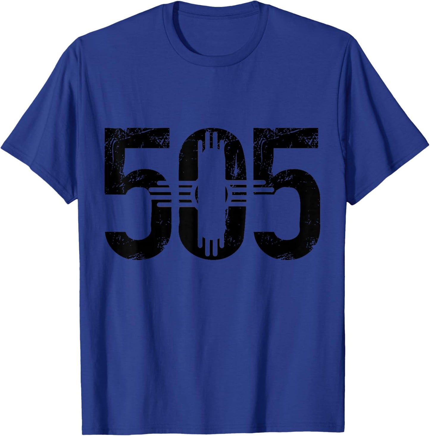 Albuquerque New Mexico 505 Area Code Flag Pride Vintage T-Shirt - T-Shirt | Royal