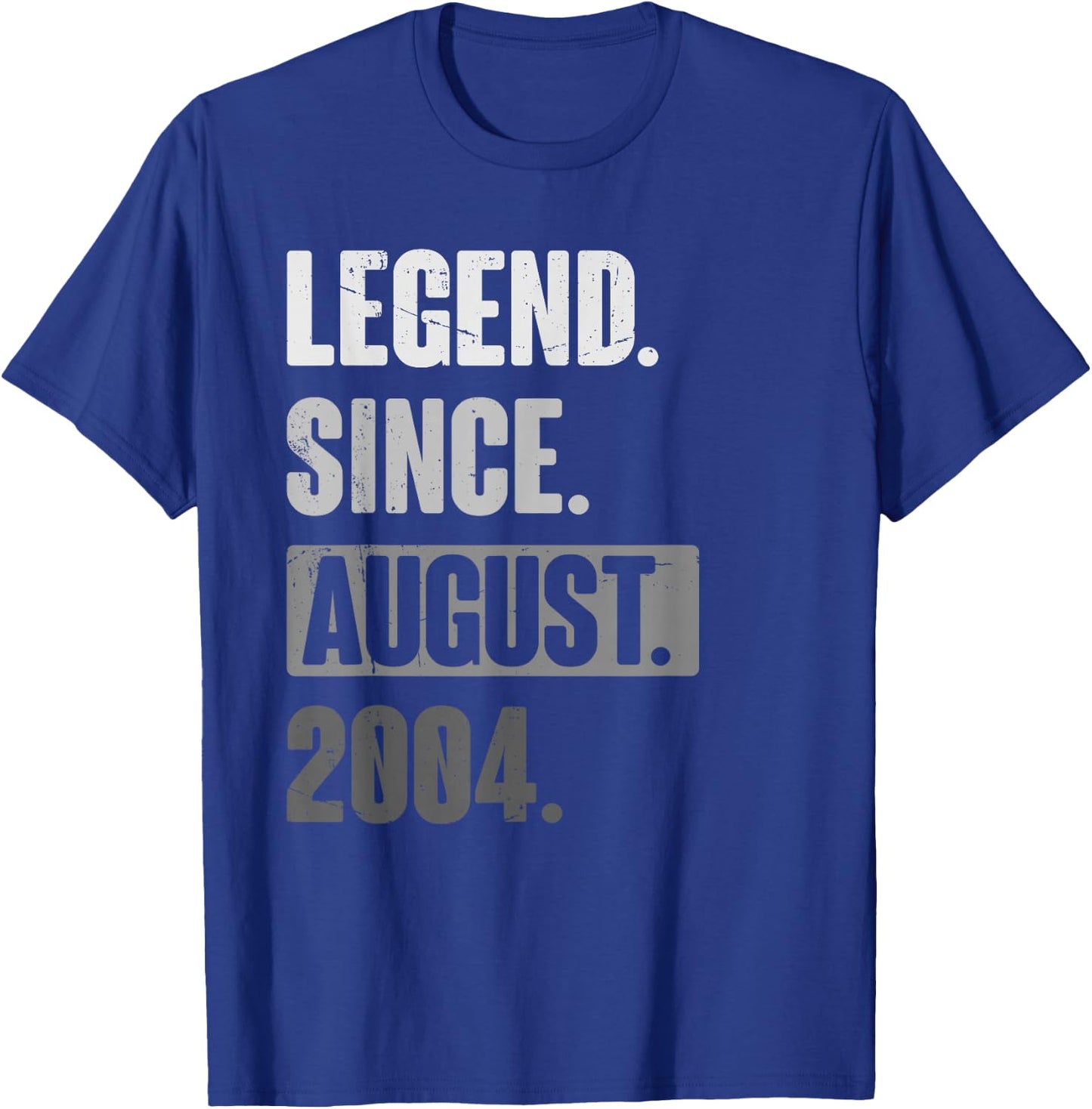 Legend Since August 2004 - Funny Birthday 22nd Decoration T-Shirt - T-Shirt | Royal