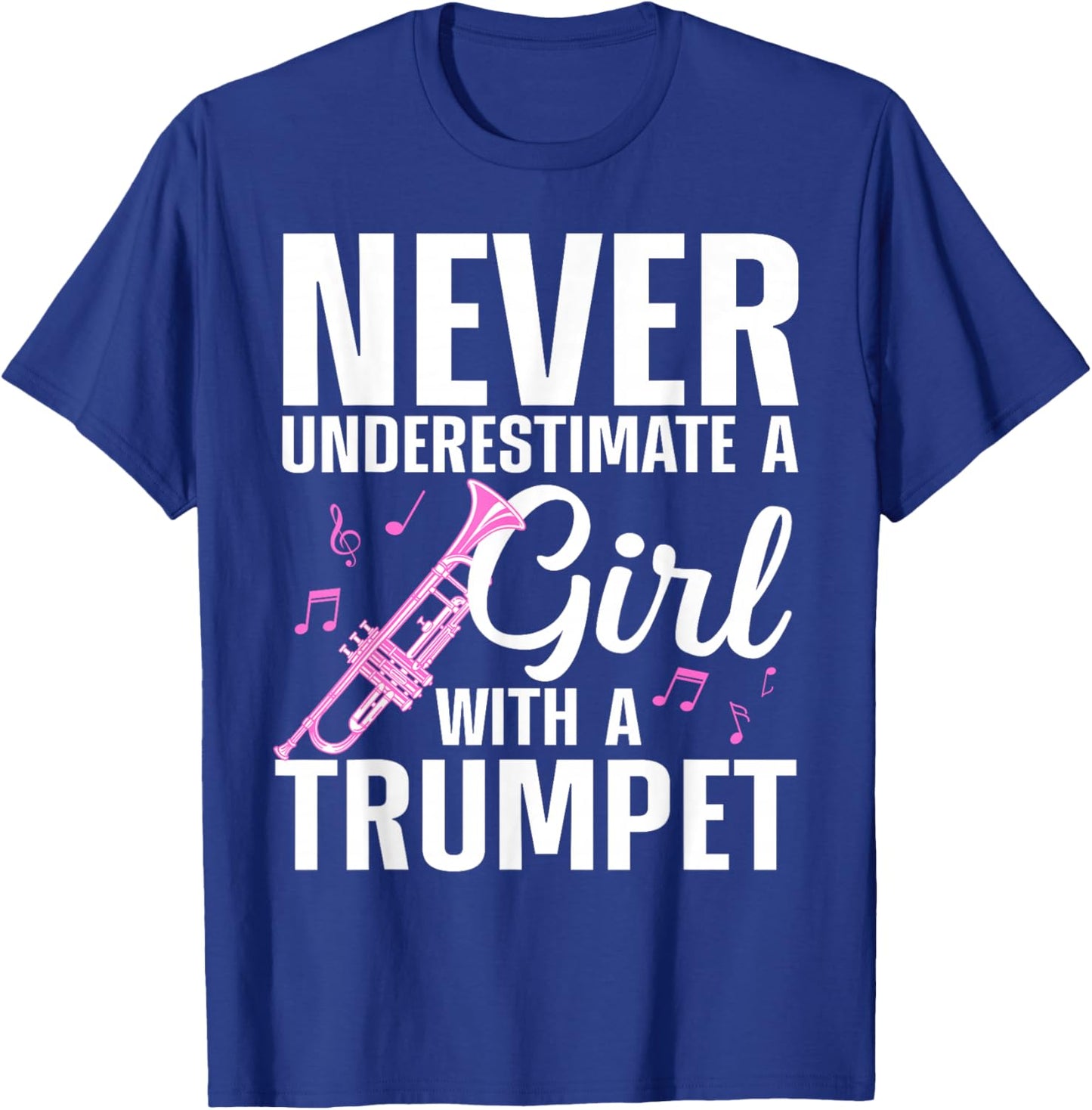 Cool Trumpet Girls Marching Band Trumpet Player T-Shirt - T-Shirt | Royal