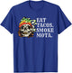 Eat Tacos Smoke Mota Skull Weed 420 Stoner T-Shirt - T-Shirt | Royal