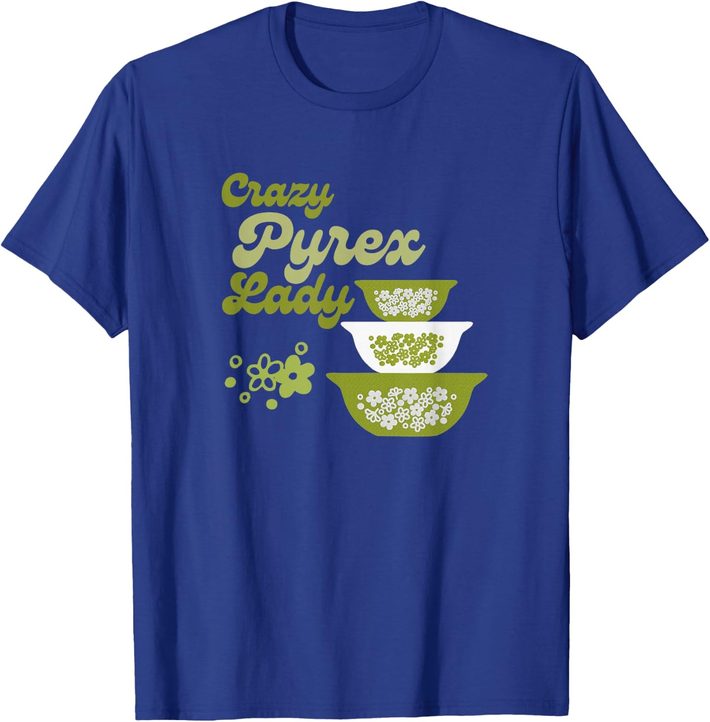 Crazy Pyrex Lady Spring Blossom Vintage Kitchen Collector T-Shirt - T-Shirt | Royal