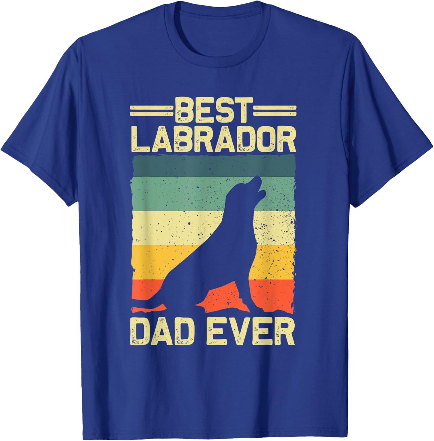 Best Labrador Design For Dad Men Labrador Retriever Lovers T-Shirt - T-Shirt | Royal