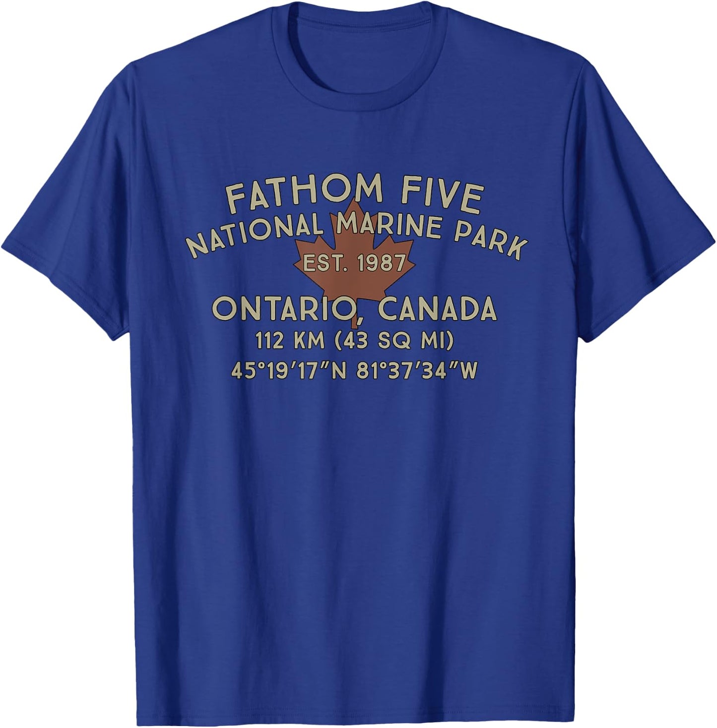 Fathom Five Marine Park Canada Great Hikes T-Shirt - T-Shirt | Royal