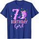 Narwhal Unicorn Of The Sea 7th Birthday Girl 7 Year Old T-Shirt - T-Shirt | Royal