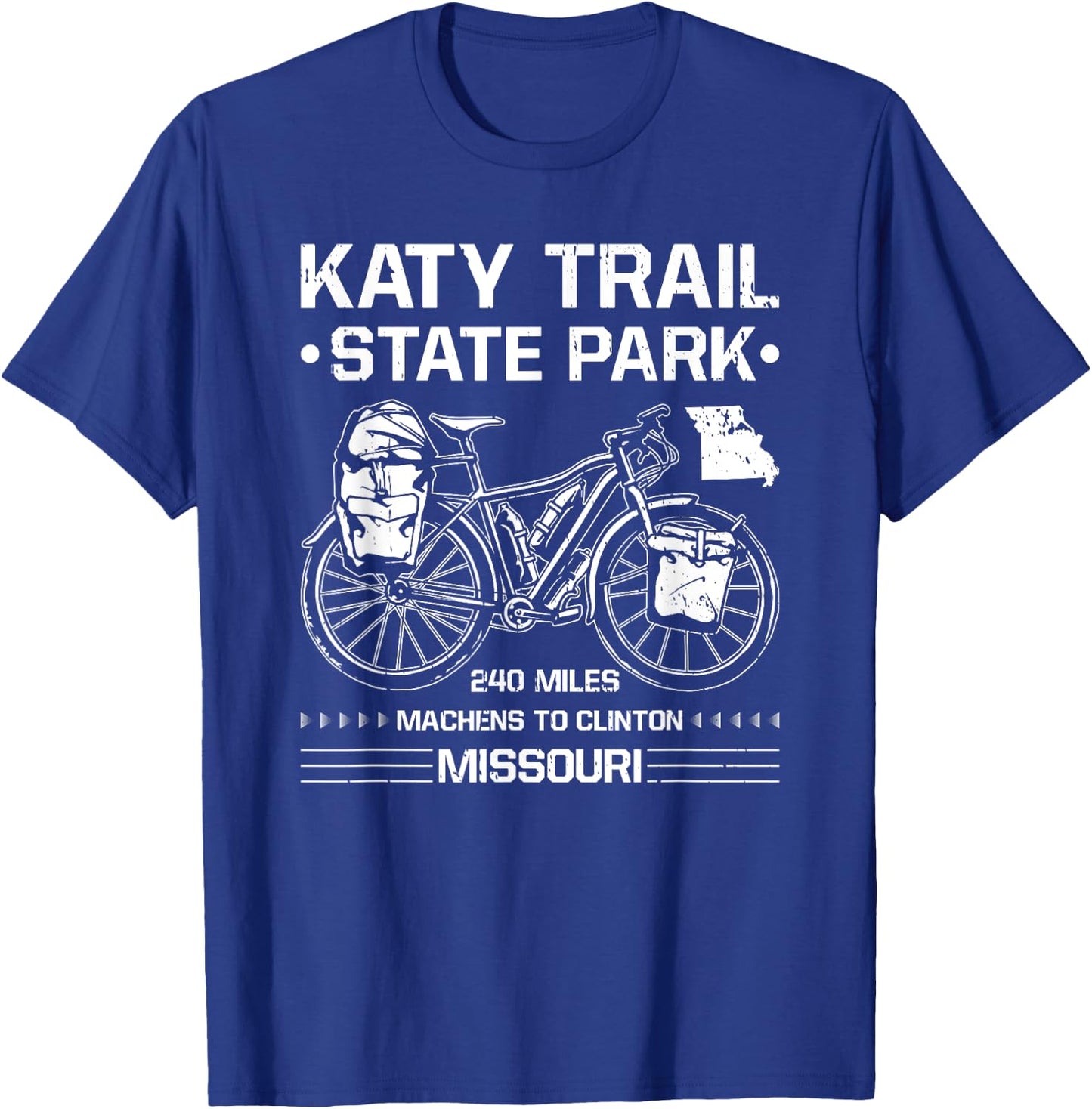 Katy Trail State Park Missouri Cycling Hiking Bike Midwest T-Shirt - T-Shirt | Royal