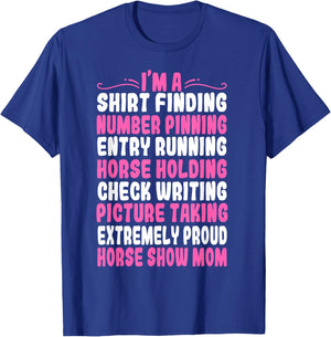 Horse Show Mom Equestrian Showjumping Mother's Day T-Shirt - T-Shirt | Royal