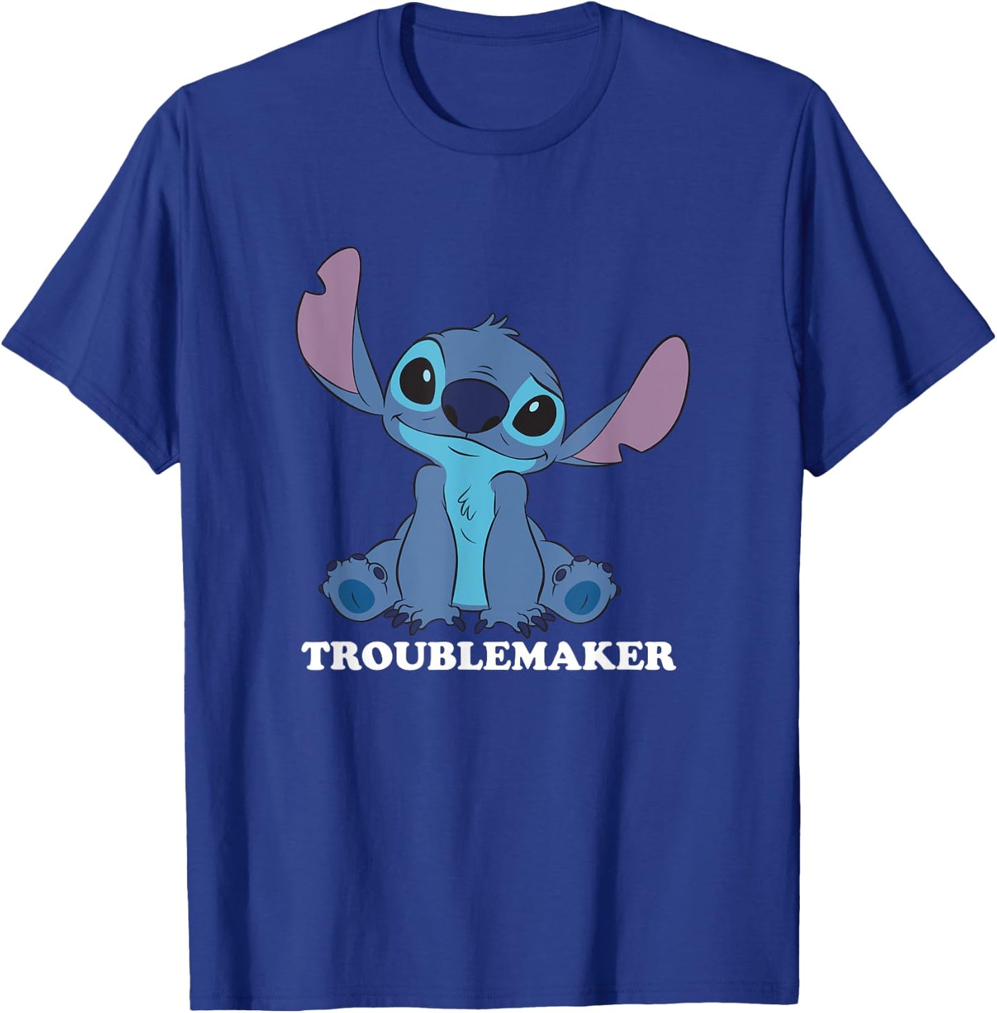 Disney Lilo & Stitch Troublemaker Cute Stitch Big Portrait T-Shirt - T-Shirt | Royal