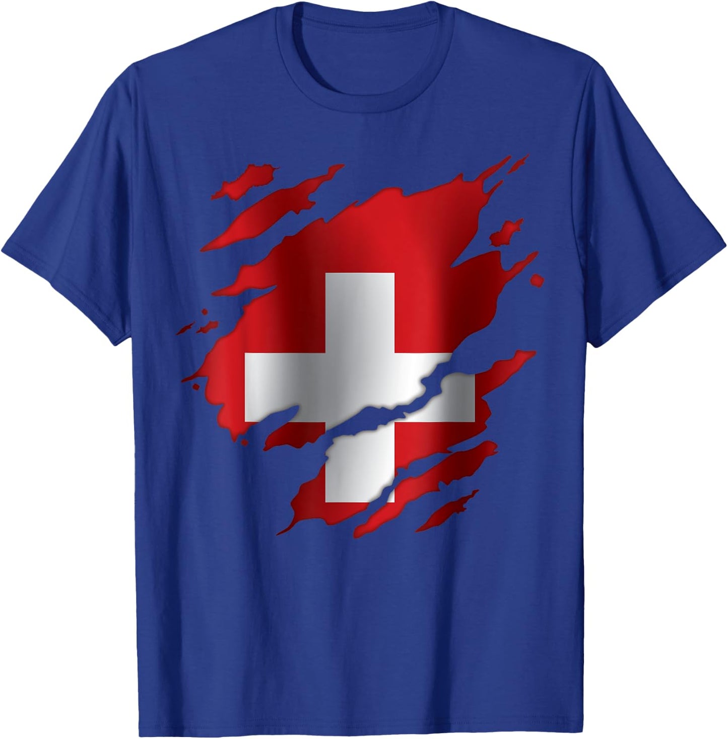 Switzerland Swiss Flag Heritage T-Shirt - T-Shirt | Royal