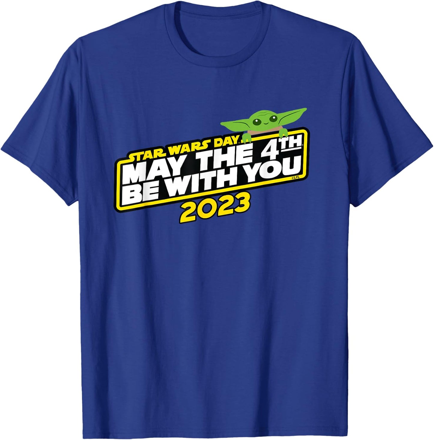 Star Wars Day May the 4th Be With You 2023 Logo Grogu T-Shirt - T-Shirt | Royal