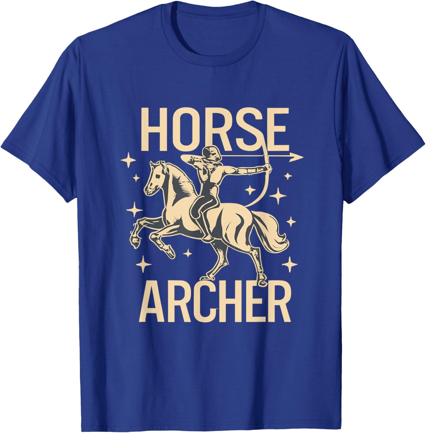 Horse Lover Retro Bow Mounted Archery Horse Archer T-Shirt - T-Shirt | Royal
