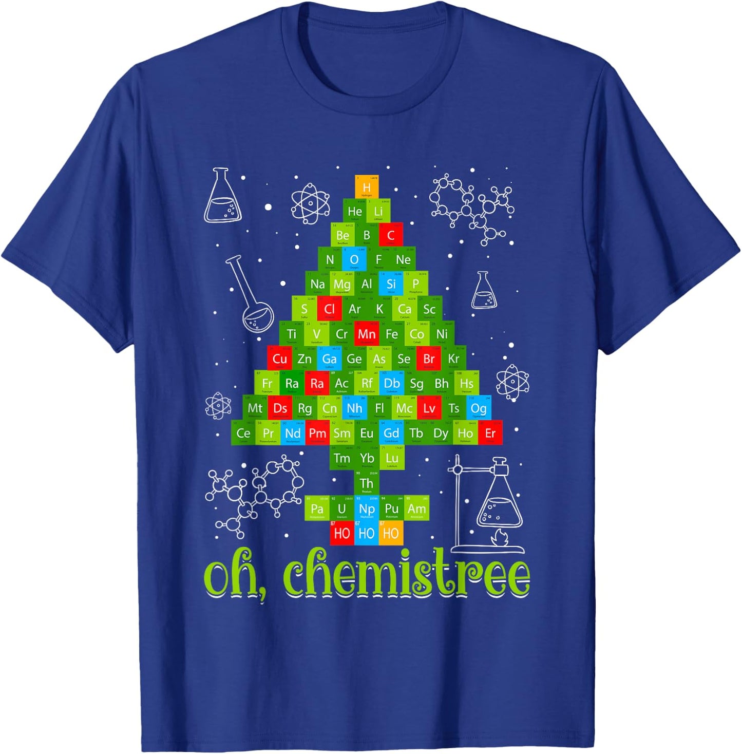 Science Christmas Oh Chemist Tree Chemistree Chemistry T-Shirt - T-Shirt | Royal