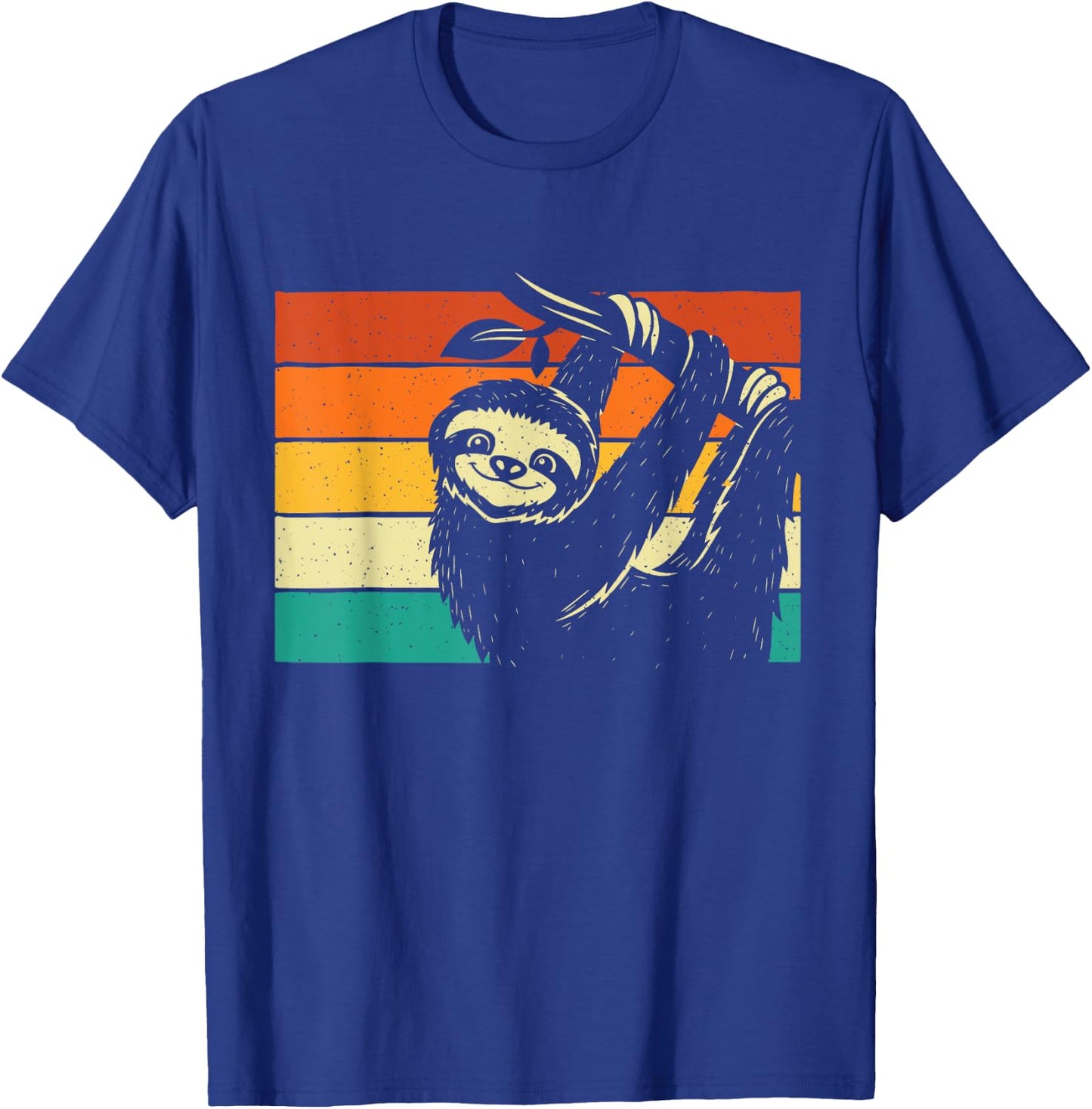 Retro Vintage Hanging Sloth - Nature Animal Lover Zookeeper T-Shirt - T-Shirt | Royal