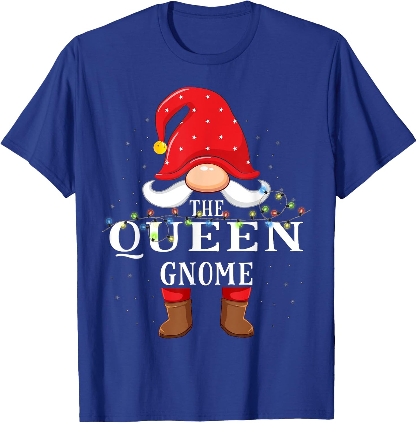 Queen Gnome Matching Christmas Family Pajama T-Shirt - T-Shirt | Royal
