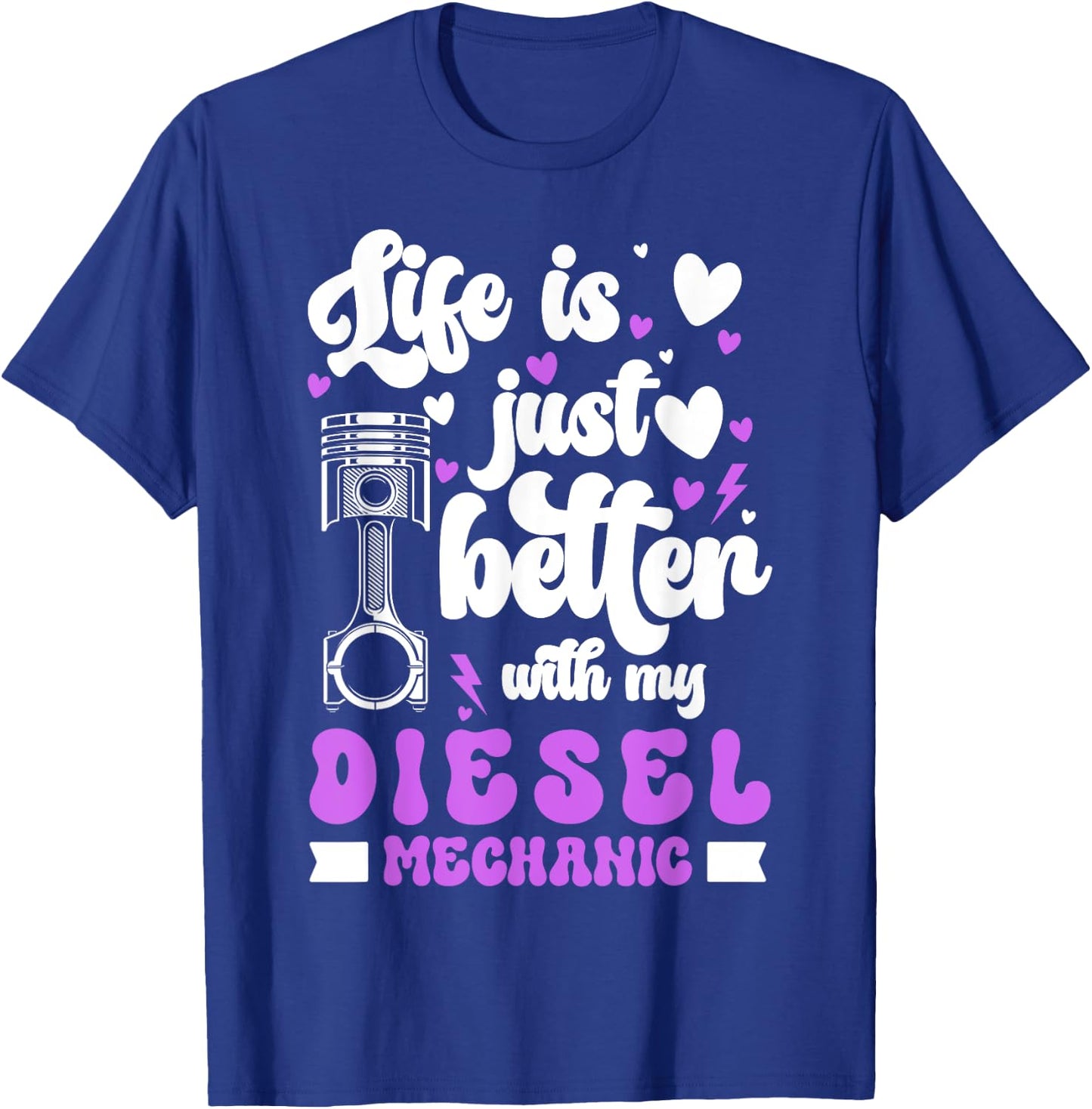 Diesel Mechanic Girlfriend Diesel Mechanic Wife T-Shirt - T-Shirt | Royal