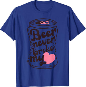 Beer Never Broke My Heart Apparel T-Shirt - T-Shirt | Royal