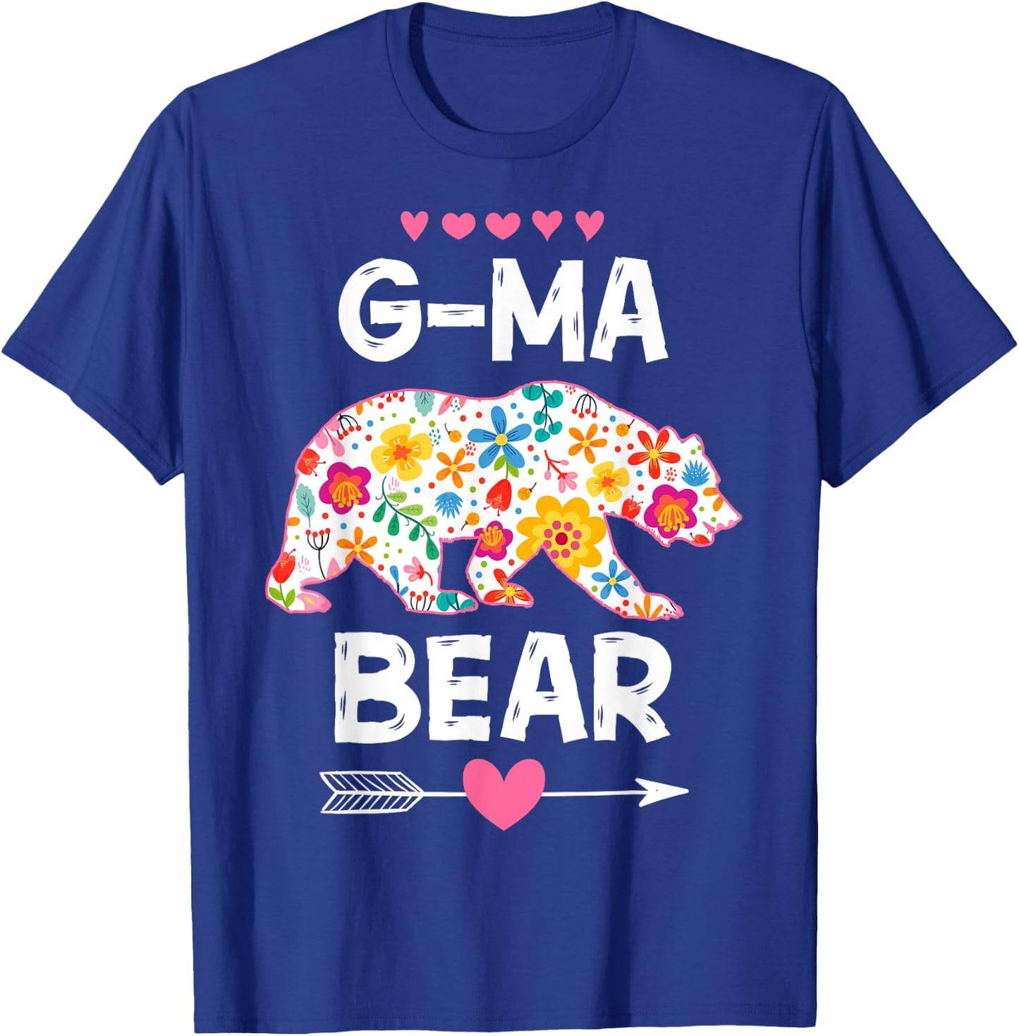 G-Ma Bear Cute Floral Mother's Day Family Matching Party T-Shirt - T-Shirt | Royal