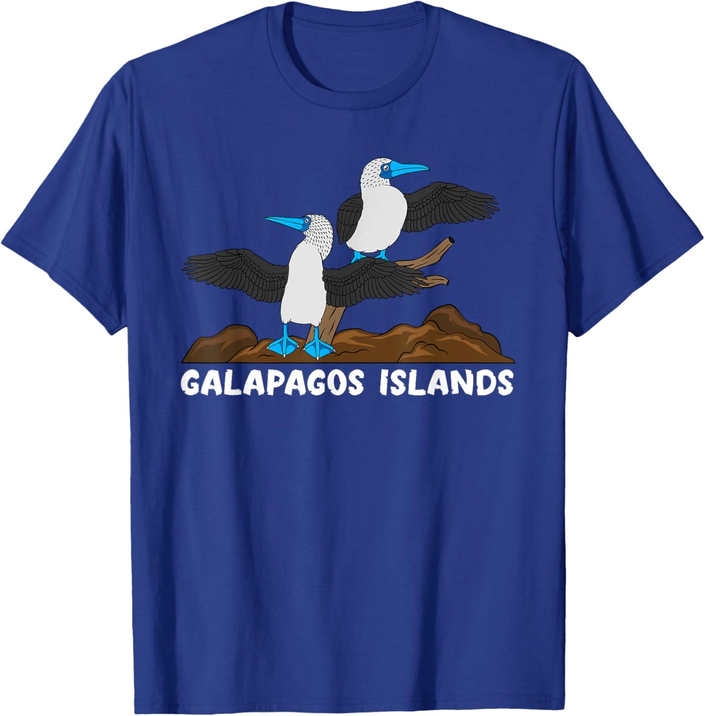 Galapagos Islands Seabirds Blue-footed Booby Blue Feet Bird T-Shirt - T-Shirt | Royal