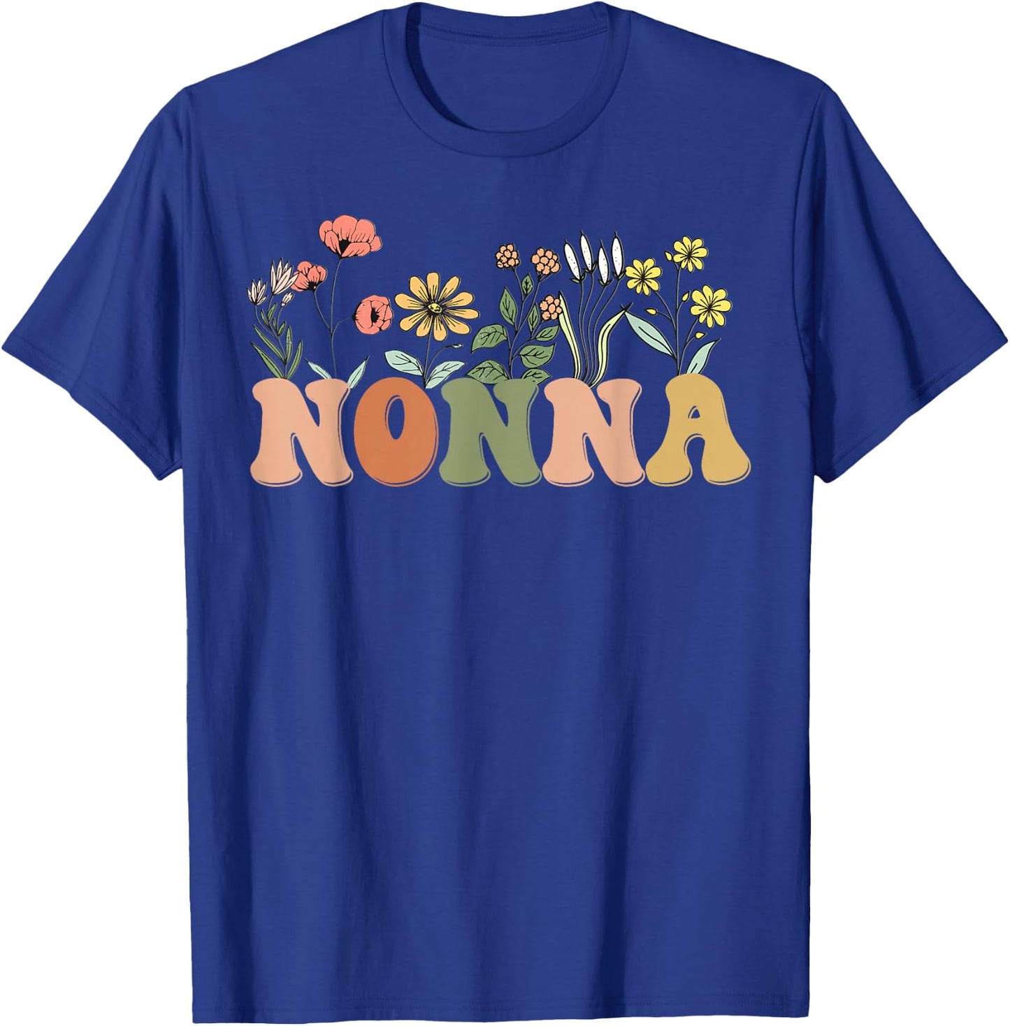 Wildflowers Nonna Floral Mother's Day Nonna T-Shirt - T-Shirt | Royal