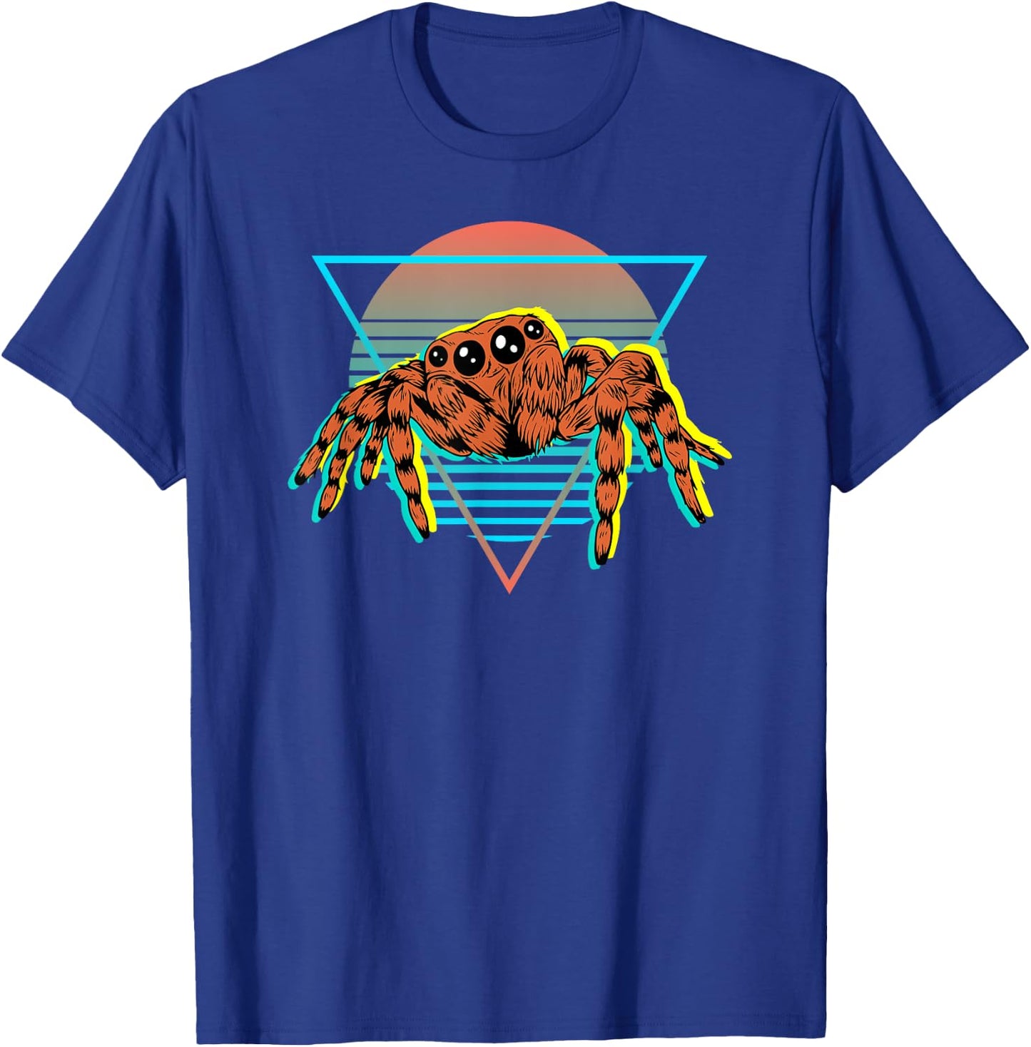 Retro Vintage 70s 80s Style Vaporwave Pet Jumping Spider T-Shirt - T-Shirt | Royal