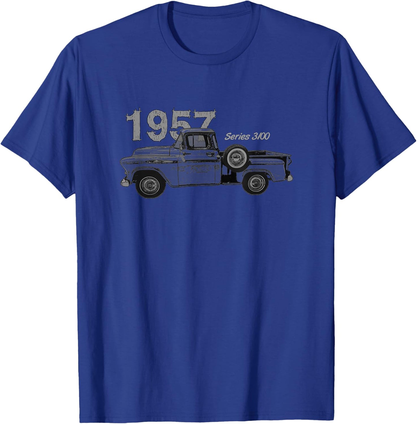 Classic Car, Vintage Trucks, 1957 Pick Up Truck, Series 3100 T-Shirt - T-Shirt | Royal