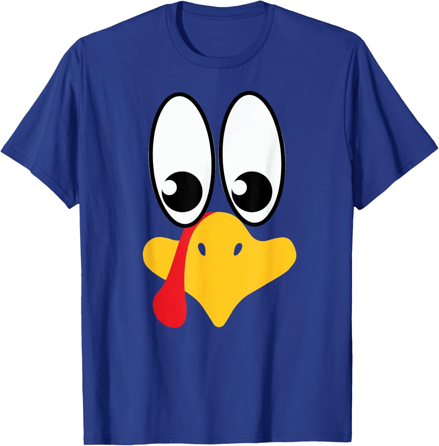 Silly Turkey Face Thanksgiving Shirt, Funny Thanksgiving T-Shirt - T-Shirt | Royal