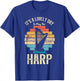 Harp Player Harpist Retro Vintage Musician Music Lover T-Shirt - T-Shirt | Royal