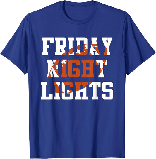 Vintage Retro Friday Night Lights Football Player Fans T-Shirt - T-Shirt | Royal