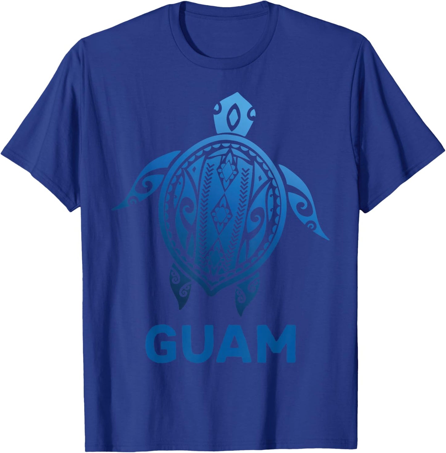 Guam Tribal Tattoo Blue Sea Turtle Souvenirs T-Shirt - T-Shirt | Royal