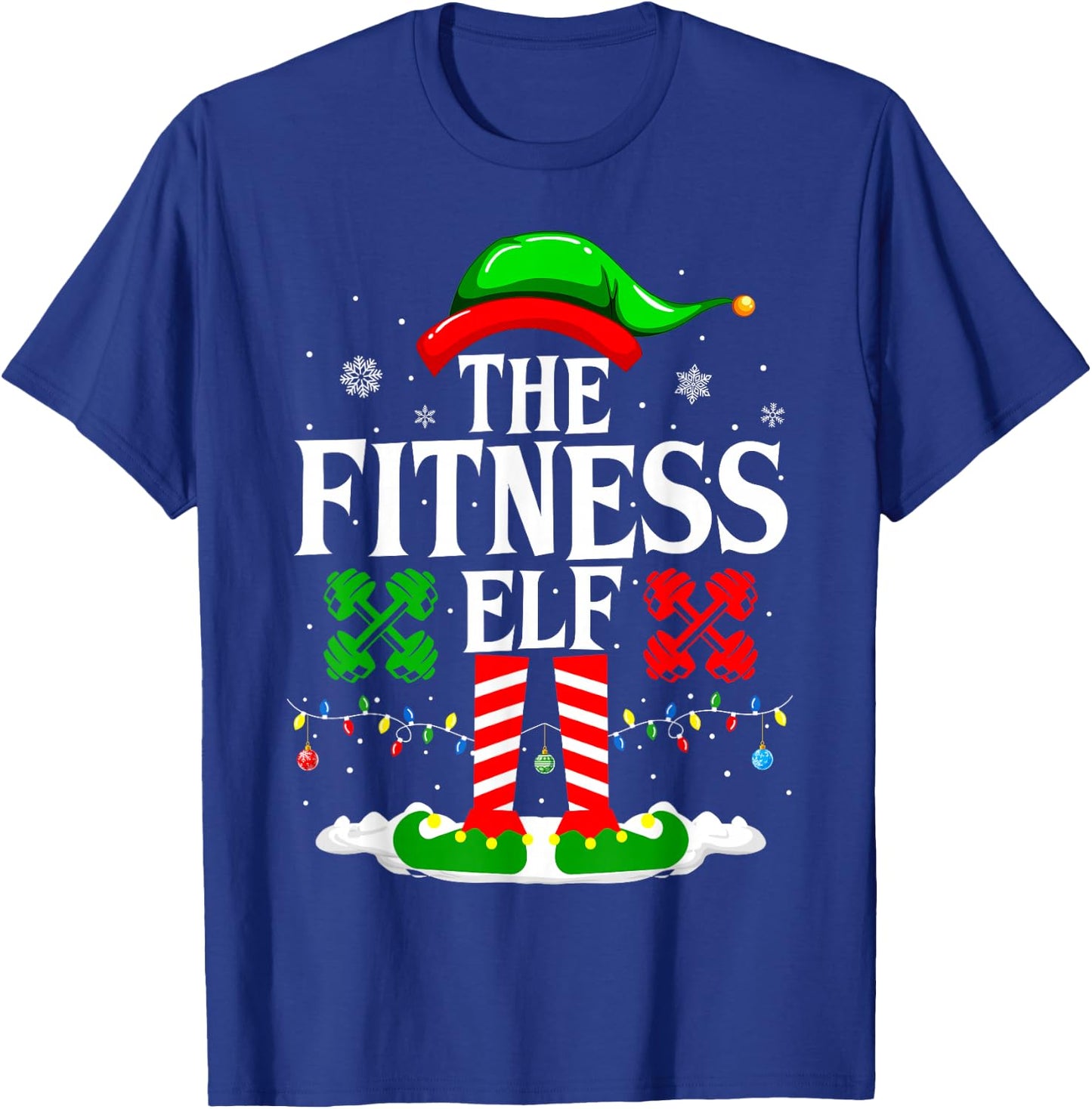 The Fitness Elf Funny Workout Xmas Fitness Christmas Gym T-Shirt - T-Shirt | Royal