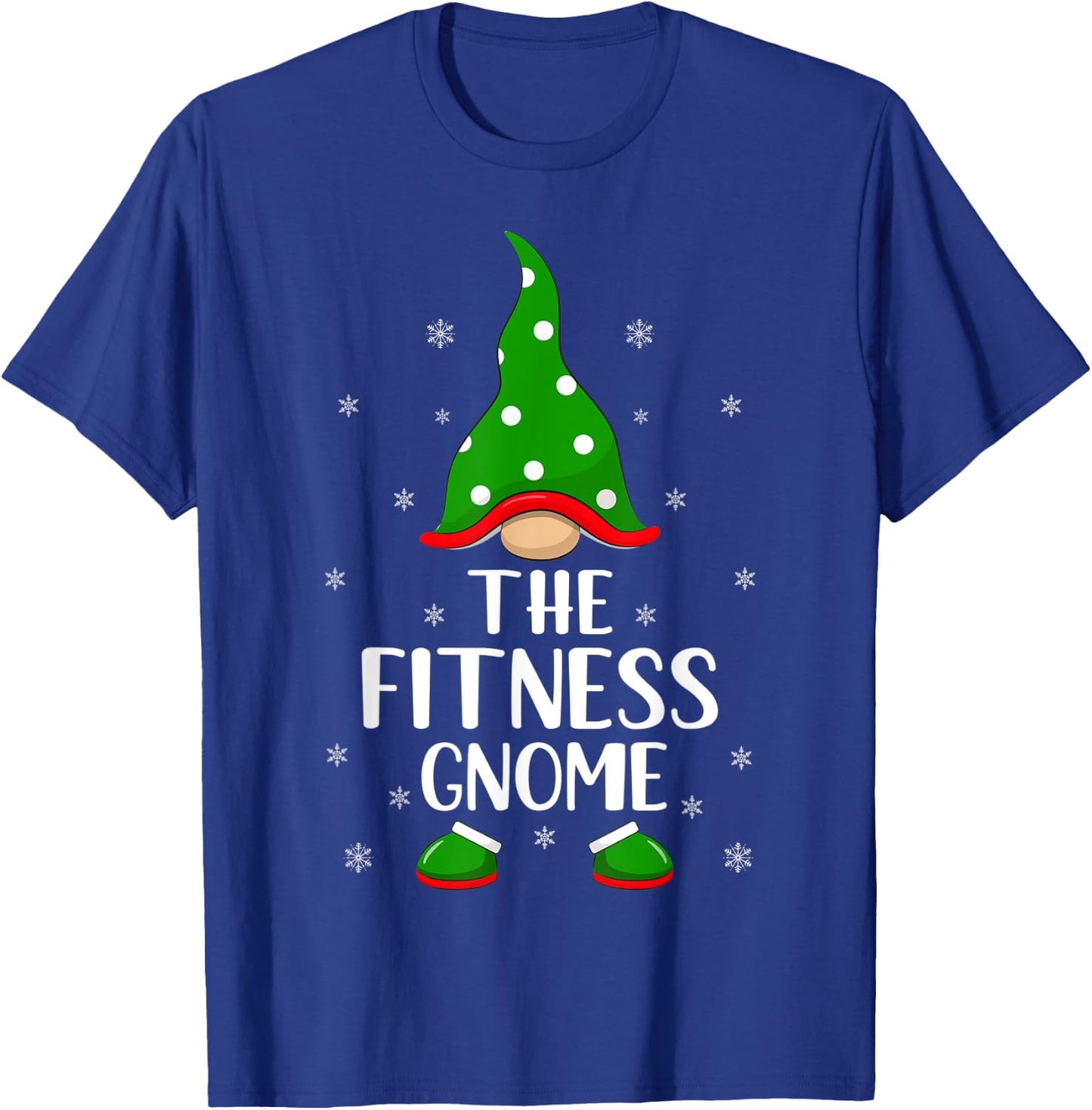 Matching Family Group The Fitness Gnome Christmas T-Shirt - T-Shirt | Royal