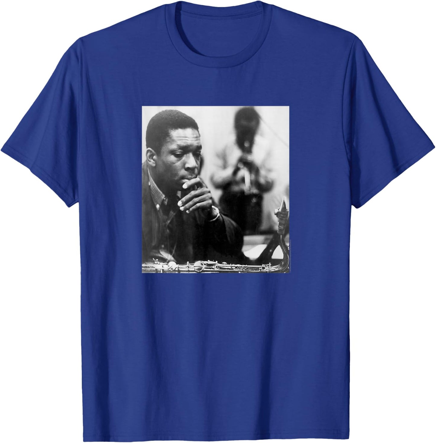 John Coltrane Black and White Photo T-Shirt - T-Shirt | Royal