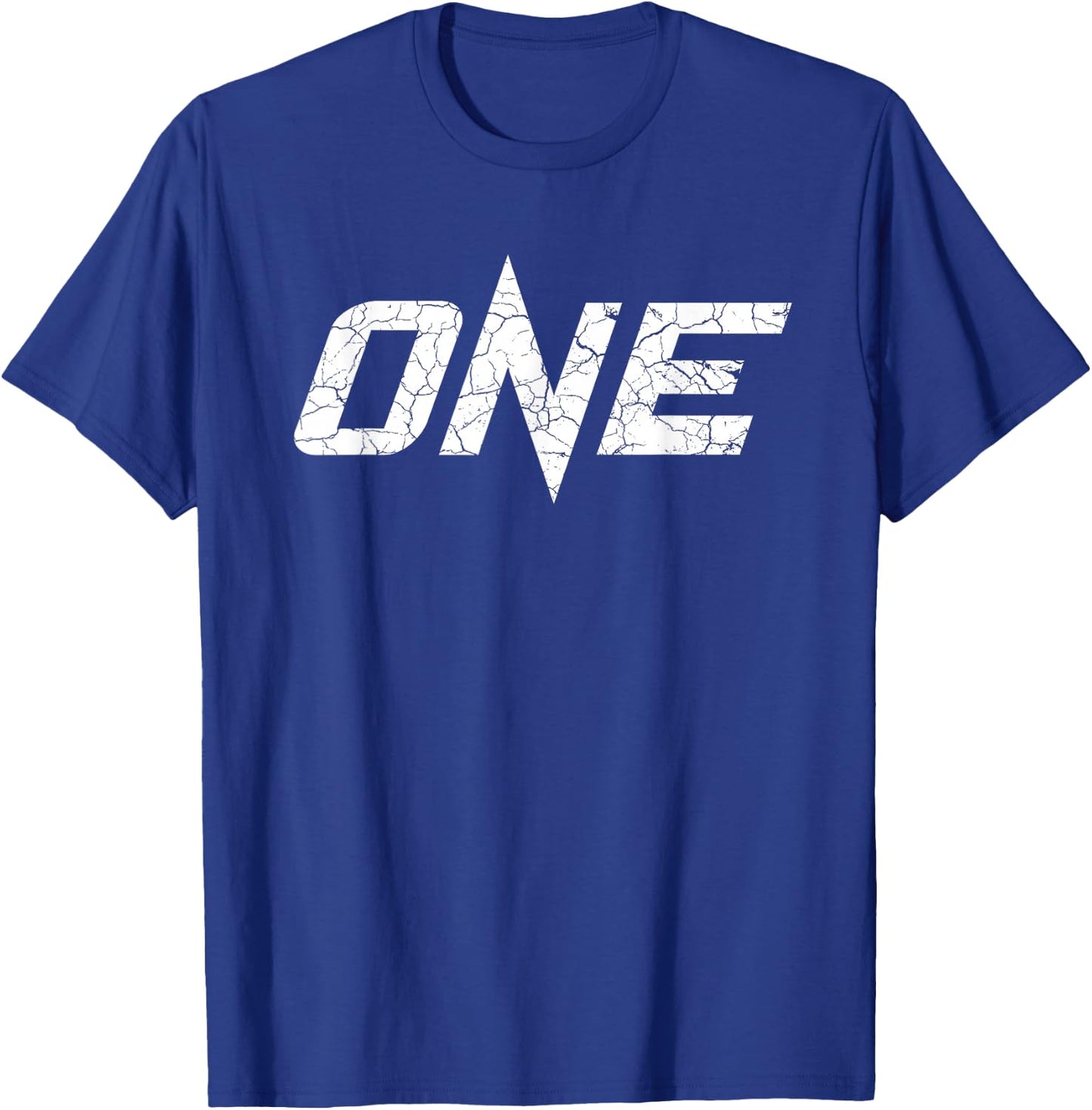 ONE Championship Official Cracked Logo - Men's Black Martial Arts - Small - Short Sleeve - - Classic Fit - Stretchable - Logo Design T-Shirt - T-Shirt | Royal