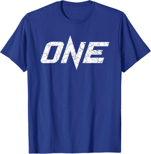 ONE Championship Official Cracked Logo - Men's Black Martial Arts - Small - Short Sleeve - - Classic Fit - Stretchable - Logo Design T-Shirt - T-Shirt | Royal