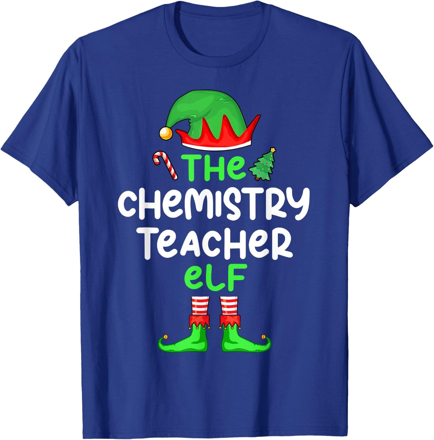 I'm The Chemistry Teacher Elf Christmas Matching Pajama T-Shirt - T-Shirt | Royal