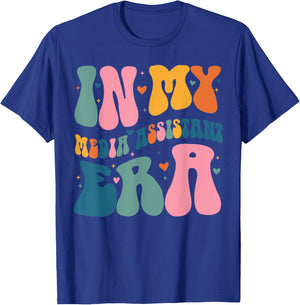 In My Media Assistant Era Funny Groovy Color T-Shirt - T-Shirt | Royal