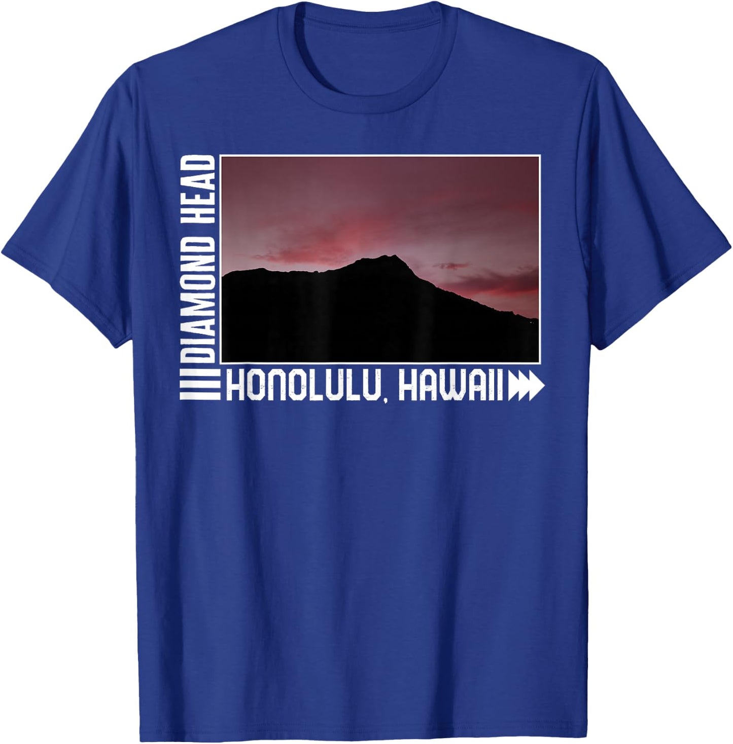 Hawaii Diamond Honolulu Head Hawaii Sunset , Hawaii Beach T-Shirt - T-Shirt | Royal