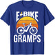 E-Bike Gramps Rider Electric Cycling Cyclist Grandpa T-Shirt - T-Shirt | Royal