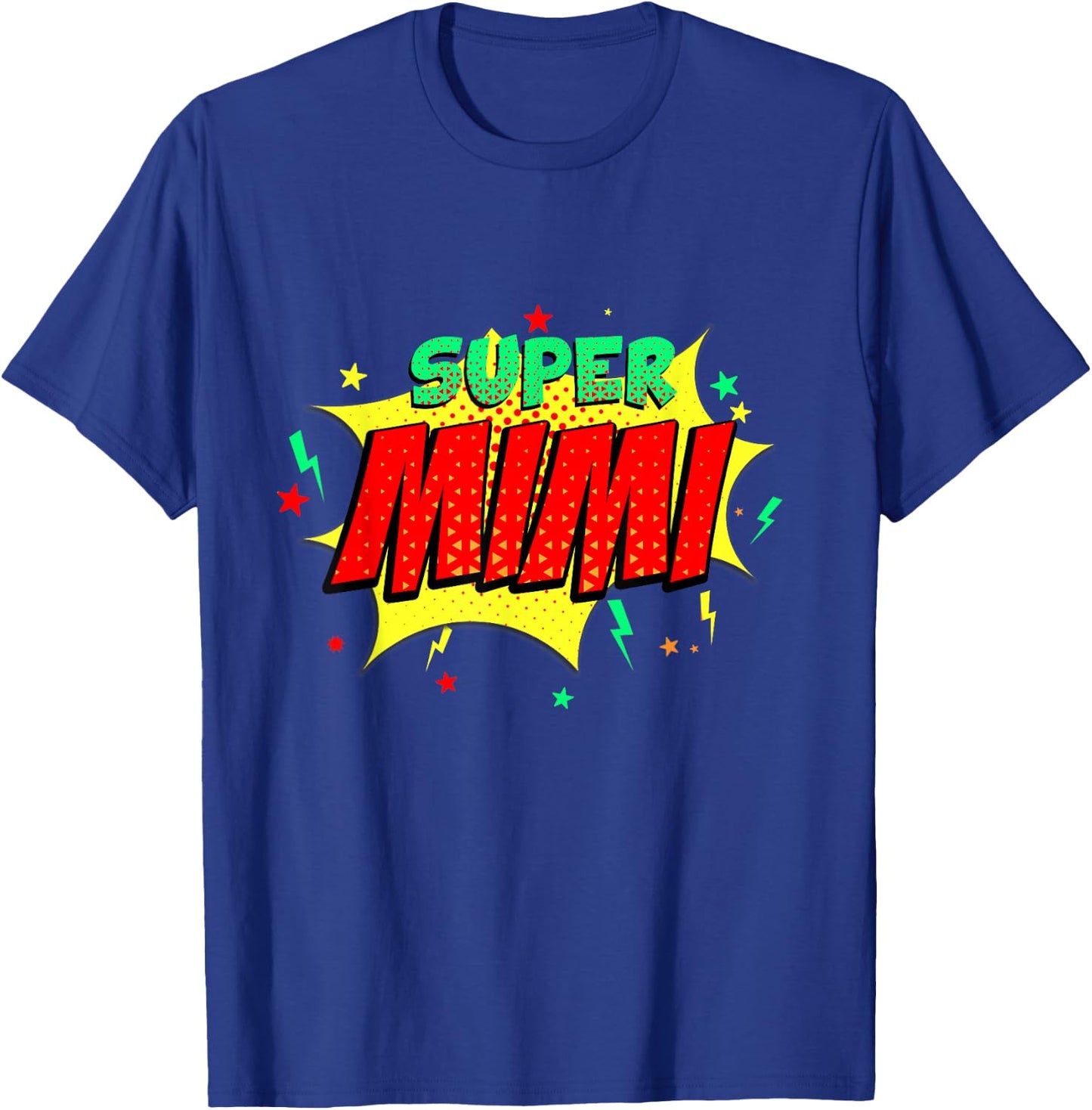 Super Mimi Comic Themed Style Superhero Fathers Day T-Shirt - T-Shirt | Royal