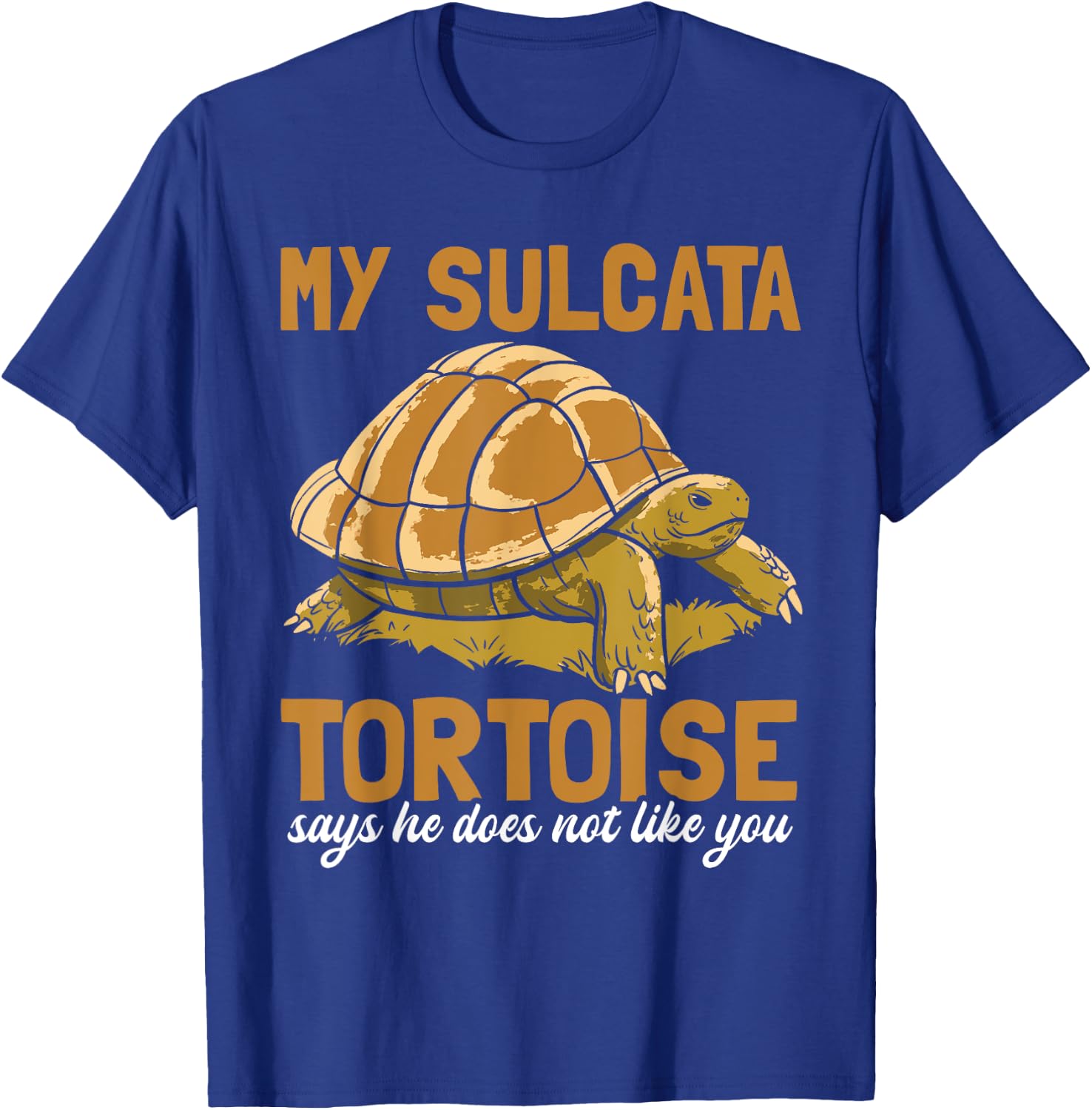 Sulcata Tortoise Funny Turtle African Wild animal Souvenir T-Shirt - T-Shirt | Royal