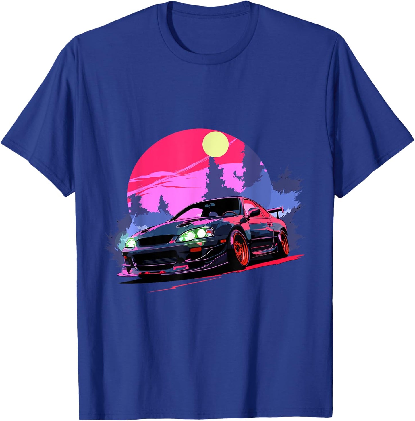 Midnight JDM Night Racer Japanese Race Car T-Shirt - T-Shirt | Royal